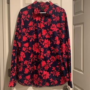 Men’s red floral shirt
